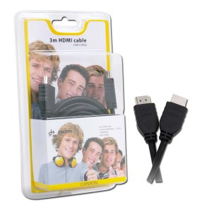 HDMI Cable CANYON (HDMI (Type A) (Male) - HDMI (Type A) (Male), Nickel Plated Connectors, 3m) Juoda