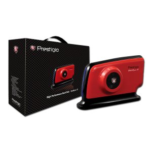 PRESTIGIO DataRacer III 3.5",1TB,USB 2.0,eSATA,AVG software, Juoda Raudona