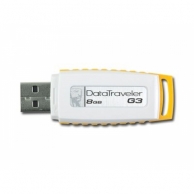 KINGSTON 8GB USB 2.0, Balta  Geltona