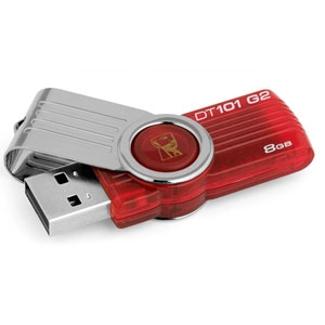 KINGSTON 8GB USB 2.0, DataTraveler 101 Gen 2, Raudona