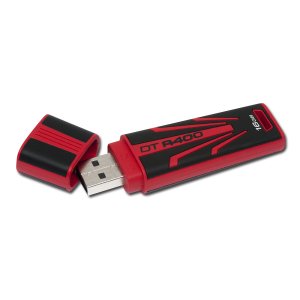 KINGSTON 16GB DataTraveler R400  USB 2.0, Juoda  Raudona