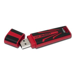 KINGSTON 32GB DataTraveler R400 USB 2.0, Juoda Raudona