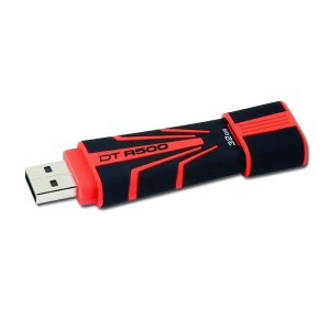 KINGSTON 32GB USB 2.0 DataTraveler R500 , Juoda  Oranžinė