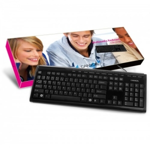 Keyboard CANYON CNR-KEYB5B PS/2, Juoda