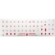 Keyboard sticker RU red